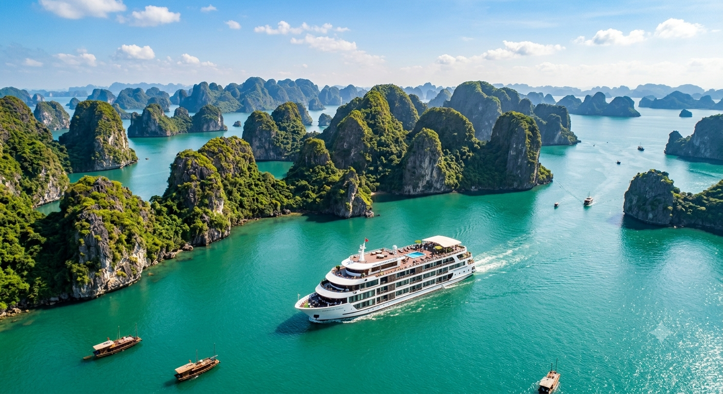 Vẻ đẹp kỳ vĩ của Vịnh Hạ Long trong các tour du lịch trong nước